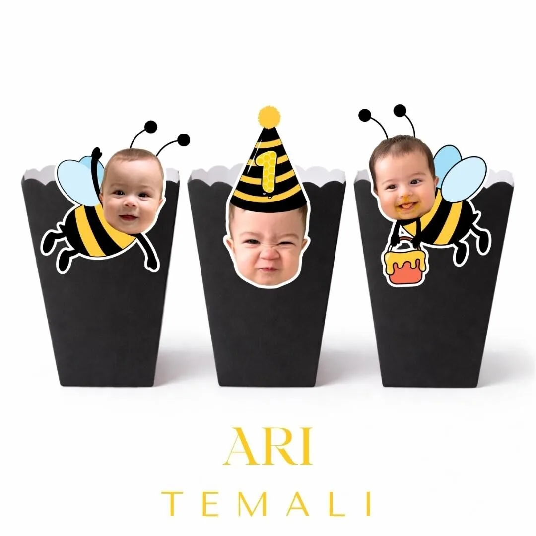 Arı Temalı – Resimli Popcorn Kutusu
