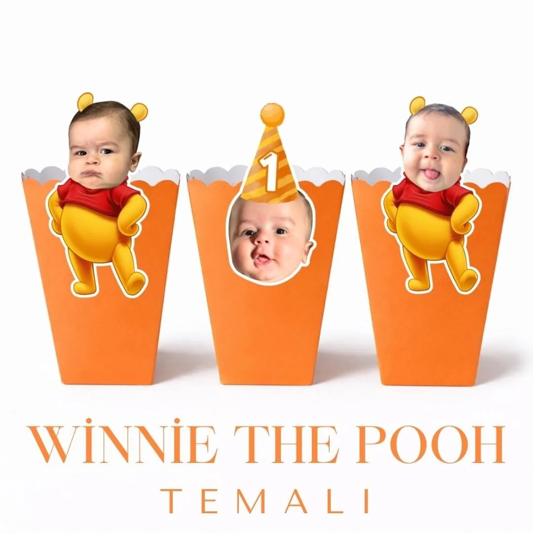 Winnie The Poof Temalı – Resimli Popcorn Kutusu