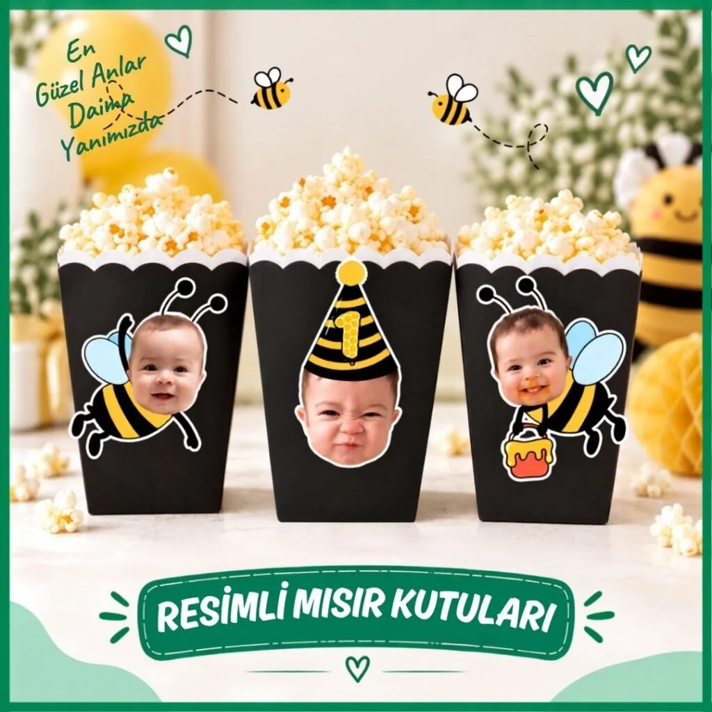 Resimli Popcorn Kutuları