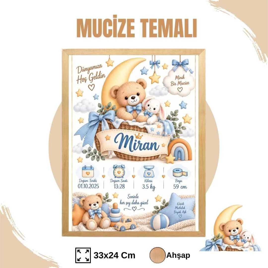 Mucize Temalı Yenidoğan Anı Tablosu