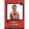 Spiderman Temalı Kalın Doğum Günü Magneti