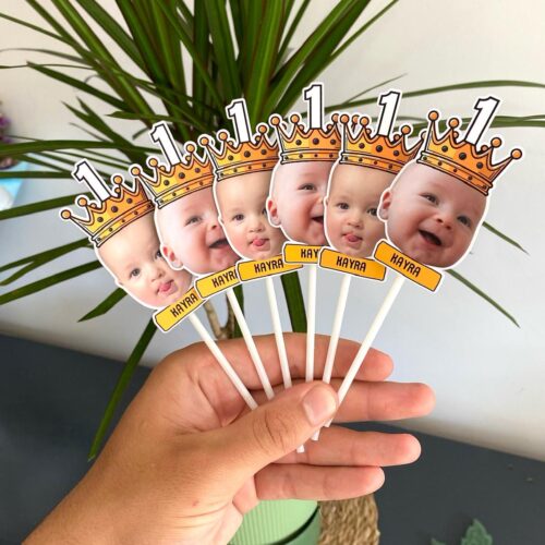 Resimli Cupcake Kürdanı - Prens Temalı