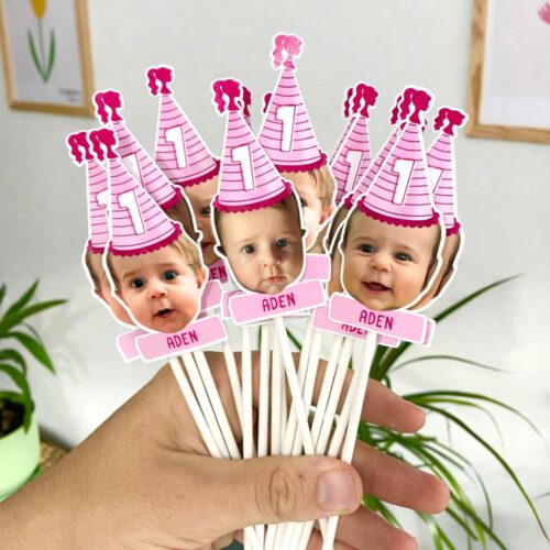 Resimli Cupcake Kürdanı - Barbie Temalı