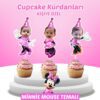 Resimli Cupcake Kürdanı - Minnie Mouse Temalı