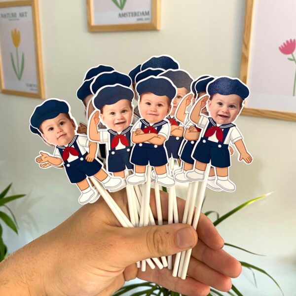 WhatsApp Image 2026-02-12 at 17.56.44 Resimli Cupcake Kürdanı - Gemici Temalı