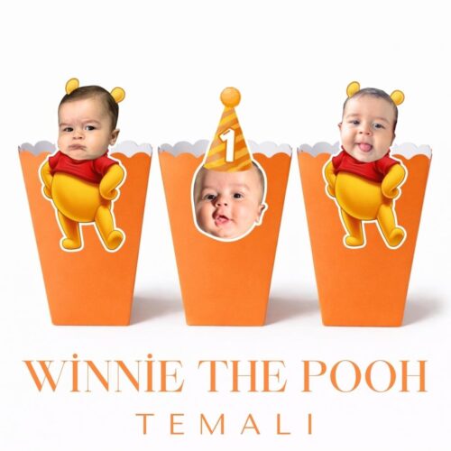 Winnie The Poof Temalı - Resimli Popcorn Kutusu