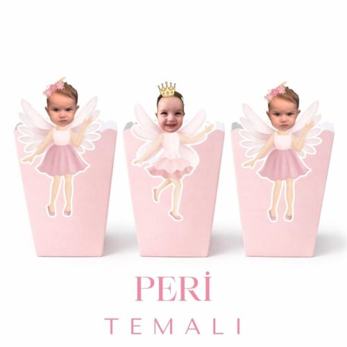 Peri Temalı - Resimli Popcorn Kutusu