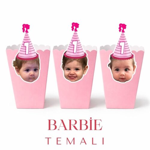 Barbie Temalı - Resimli Popcorn Kutusu