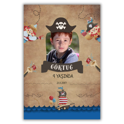 KorsanTemalı Kalın Doğum Günü Magneti