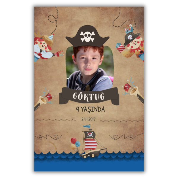 KorsanTemalı Kalın Doğum Günü Magneti