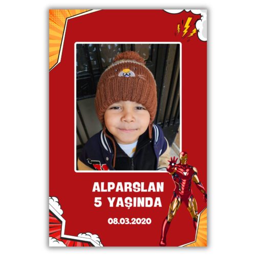 İron Man Temalı Kalın Doğum Günü Magneti