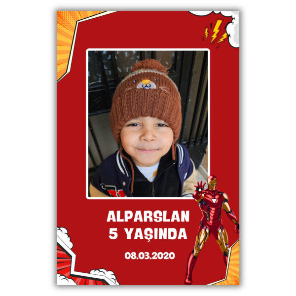 İron Man Temalı Kalın Doğum Günü Magneti