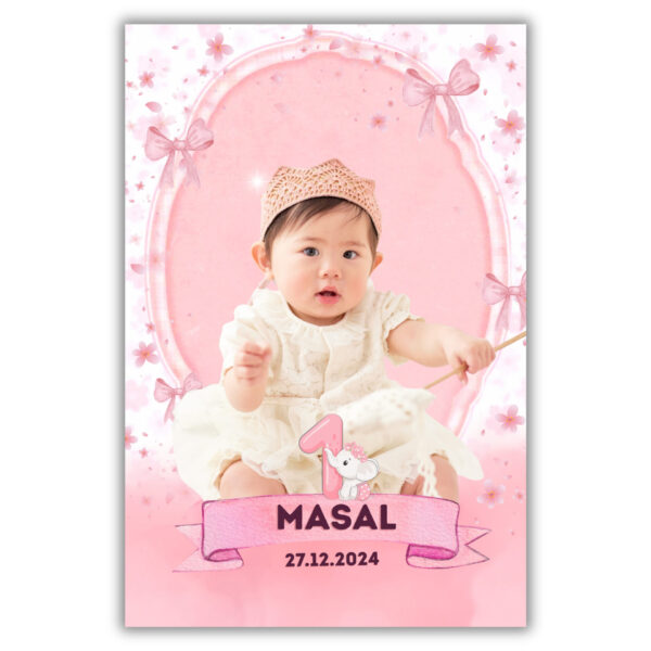 Kurdele Temalı Kalın Doğum Günü Magneti