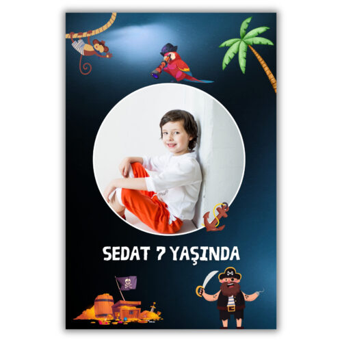 KorsanTemalı Kalın Doğum Günü Magneti