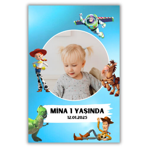 Toy Story Temalı Kalın Doğum Günü Magneti