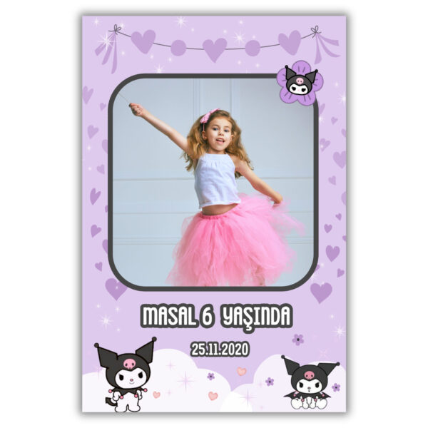 Kuromi Temalı Kalın Doğum Günü Magneti