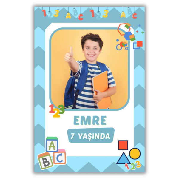 Geometri Temalı Kalın Doğum Günü Magneti