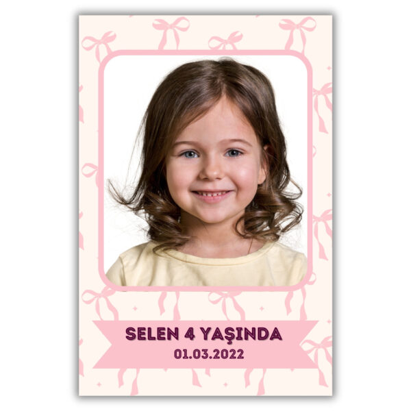 Kurdele Temalı Kalın Doğum Günü Magneti