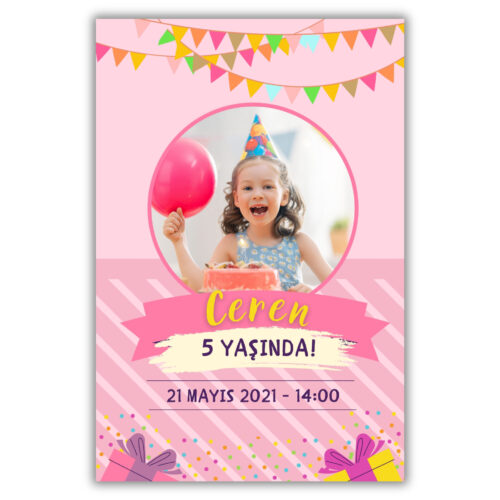 Parti Temalı Kalın Doğum Günü Magneti