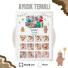 Ayıcık Temalı 12 Ay Anı Tablosu Fotoğraflı