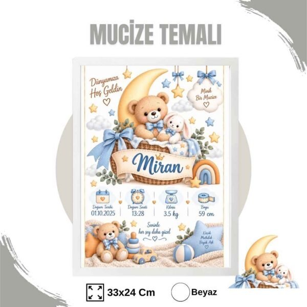 Mucize Temalı Yenidoğan Anı Tablosu