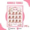 kurdele temalı pembe çerçeve Kurdele Temalı 12 Ay Anı Tablosu Fotoğraflı