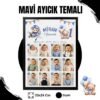 Mavi Ayıcık Temalı 12 Ay Anı Tablosu Fotoğraflı