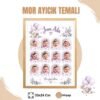 mor ayıcık temalı ahşap çerçeve Mor Ayıcık Temalı 12 Ay Anı Tablosu Fotoğraflı