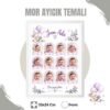 mor ayıcık temalı çerçeve Mor Ayıcık Temalı 12 Ay Anı Tablosu Fotoğraflı