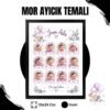mor ayıcık temalı siyah çerçeve Mor Ayıcık Temalı 12 Ay Anı Tablosu Fotoğraflı