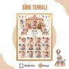 sirk temalı ahşap Sirk Temalı 12 Ay Anı Tablosu Fotoğraflı