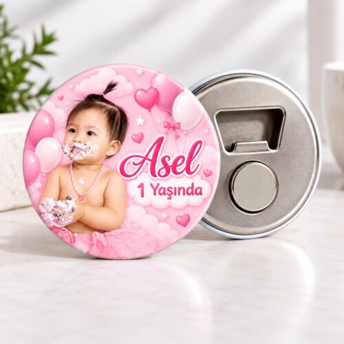 Pembe Temalı Açacak Magnet