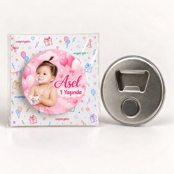Pembe Temalı Açacak Magnet